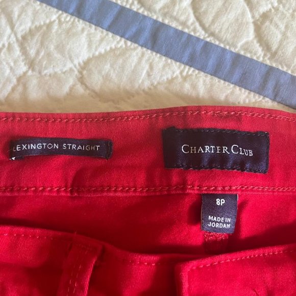 Charter Club Red Jeans Size 8 - Picture 4 of 7